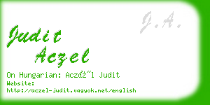 judit aczel business card